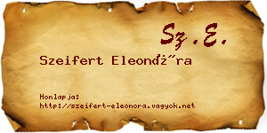 Szeifert Eleonóra névjegykártya