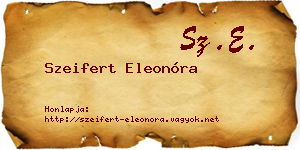 Szeifert Eleonóra névjegykártya